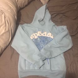 Sp5der Baby Blue Hoodie