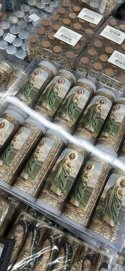 Set of 12 x 4 inches 12pack Credo - saint jude  Catholic Candles for Easter, Baptism, Communion or A