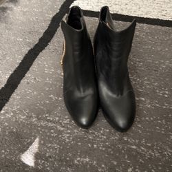 Black Brand New Leather Micheal Kors Booties