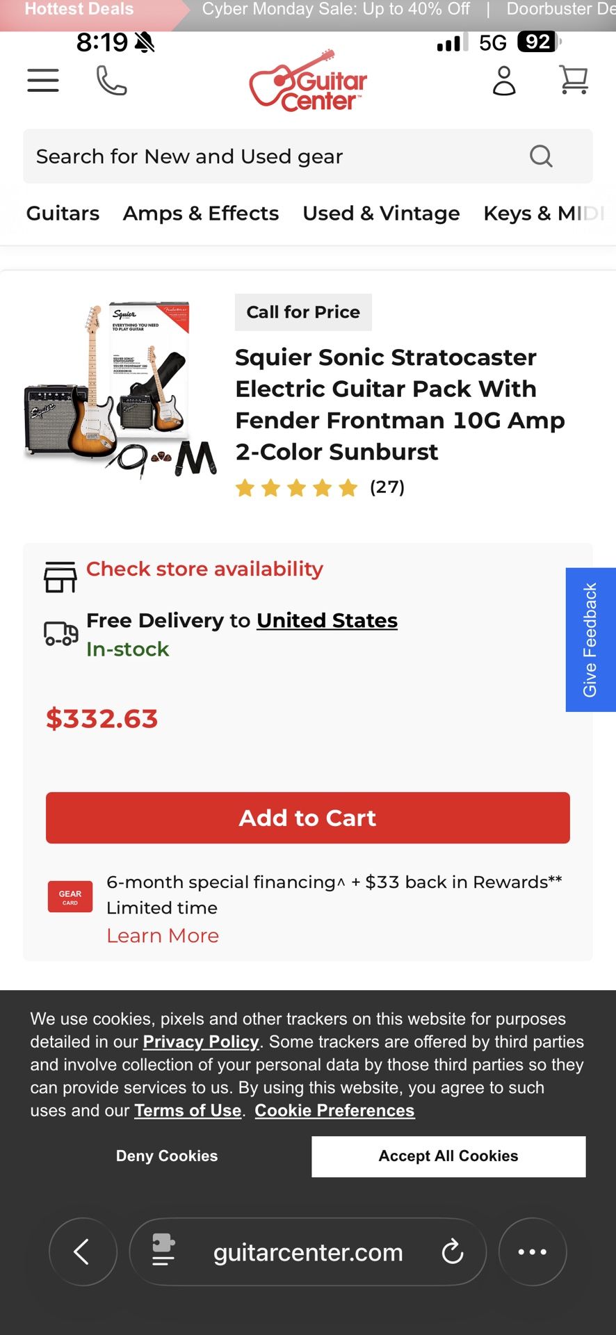 Electric Guitar For Sale