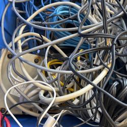 Assortment of power, cords, and cables.