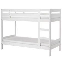 Twin size bunk bed, with 2 mattresses