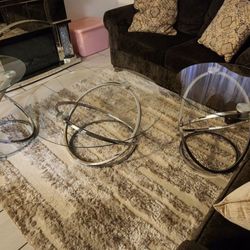 Glass Coffee Tables Set