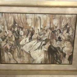 Large A Belle Époque French Pen And Ink Print