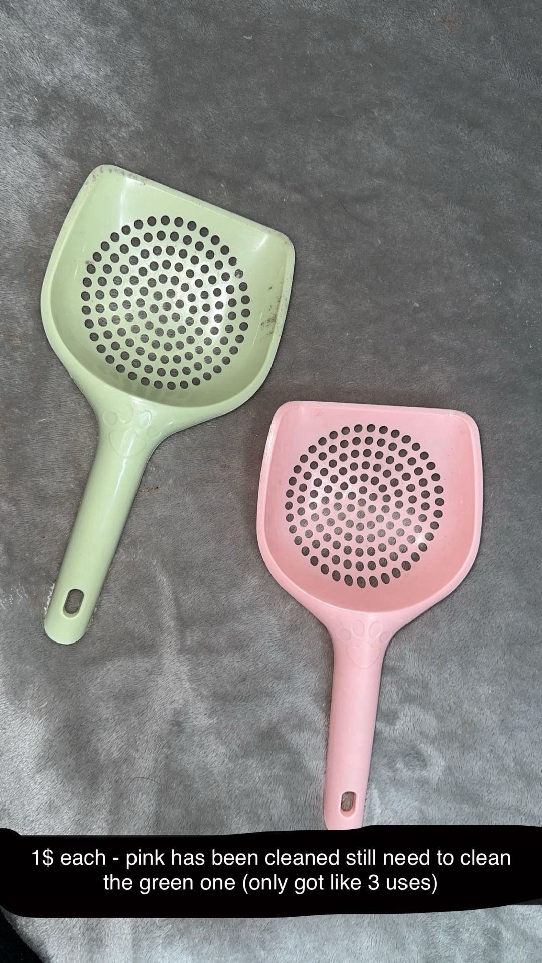 2$ for both - $1 each litter scoops