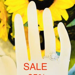 Engagement Ring Diamond Ring NATURAL DIAMONDS 💎❤️VALENTINES DAY SALE -65% APPRAISED BY GEMOLOGICAL INSTITUTE NEW YORK SEE APPRAISAL 