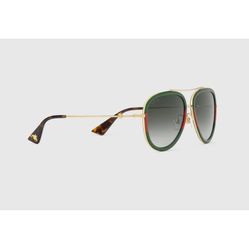 GUCCI Aviator metal sunglasses TRI COLOR NEW! 