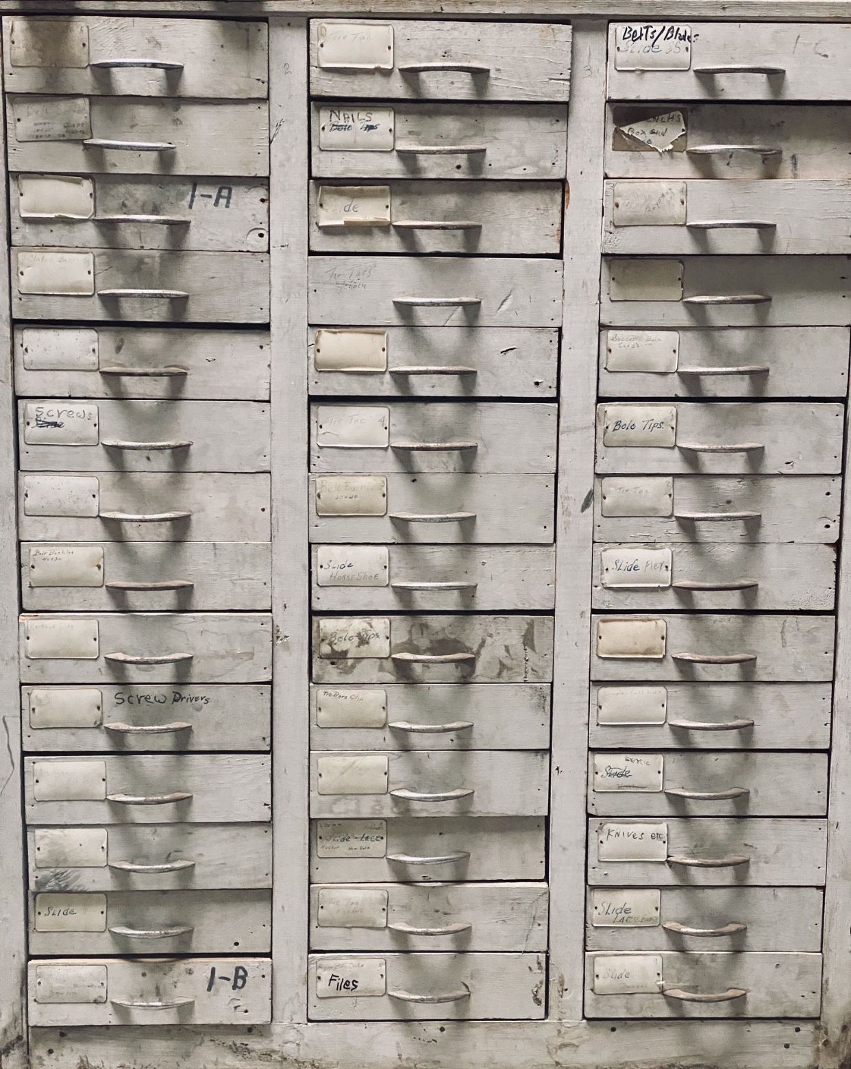 42 Drawer Vintage Hardware Store Cabinet