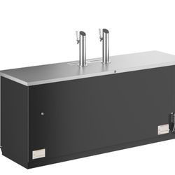 True TDD-4-HC 2 Single Tap Kegerator Beer Dispenser - Black, 4 (1/2) Keg Capacity