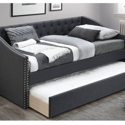 Gray Daybed With Trundle 