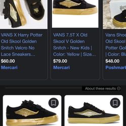 Toddler size 6.5c HARRY POTTER VANS