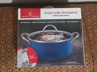 Emeril Lagasse 4.5QT Premium Ceramic Nonstick Low Stockpot