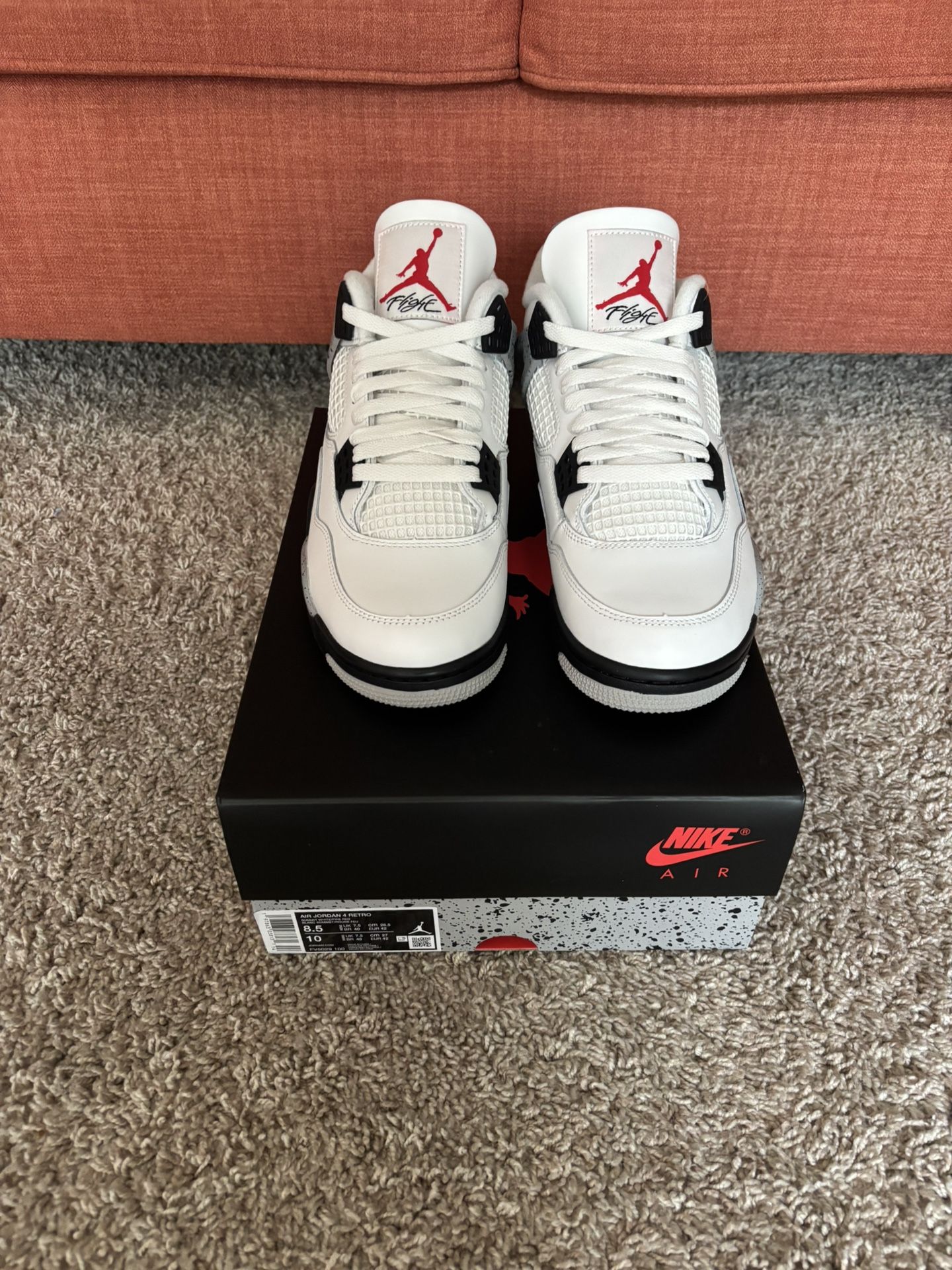 Air Jordan 4 Retro ‘White Cement’ Size 8.5M