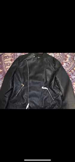 Black leather jacket