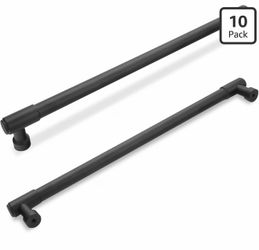 Brand New 10 Pack 12-5/8 Inch(320mm) Kitchen Cabinet Handles Matte Black Cabinet Pulls Alloy Drawer Pulls Solid Cabinet Hardware