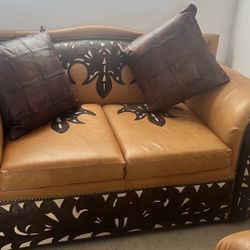 designed leather sofa