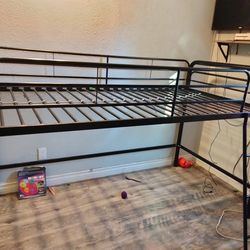 2 junior loft bed frames with ladders.
