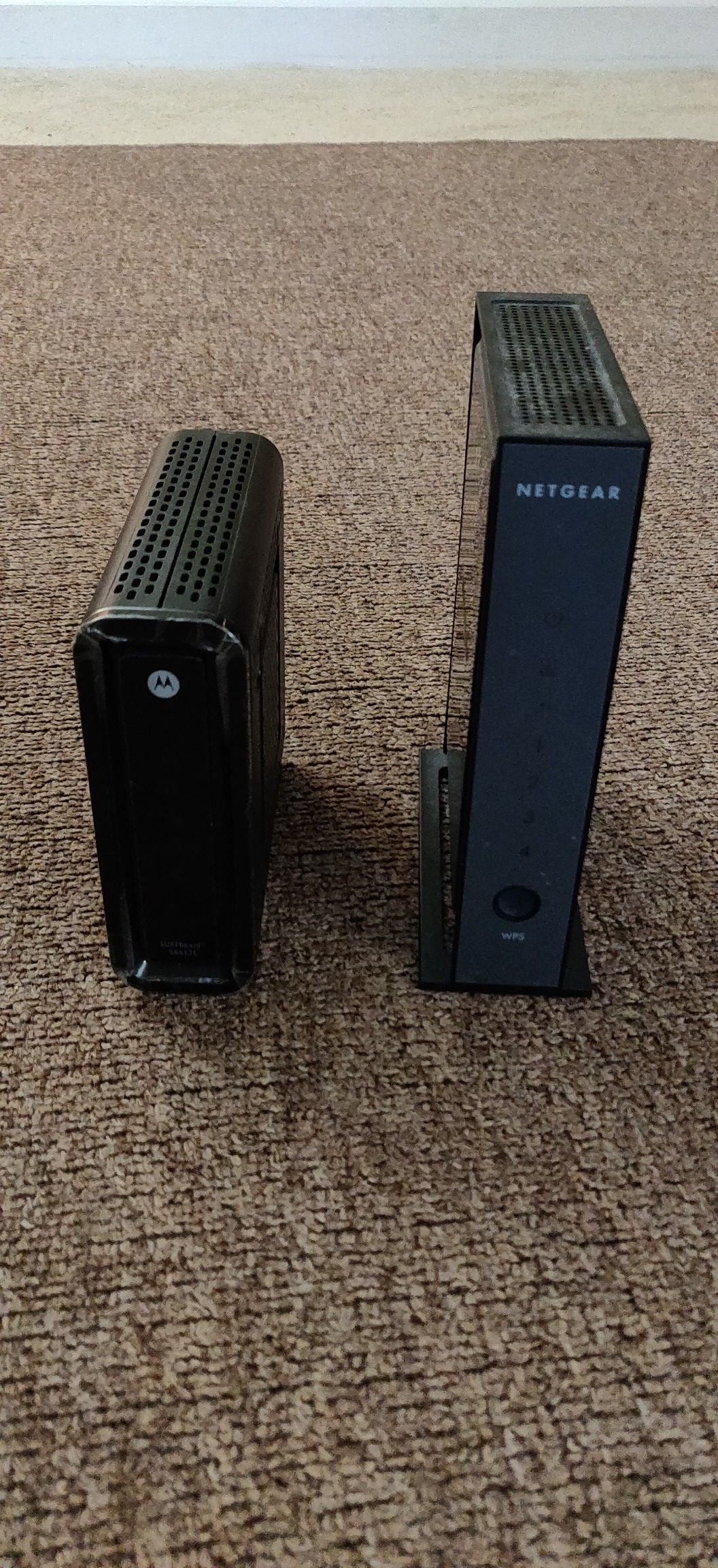 Motorola modem and netgear router