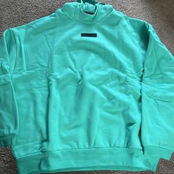 Fear of God Essentials Pullover Hoodie Mint Leaf (FW23) | Size XL | 192SP242052F (NWT)