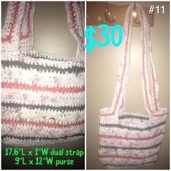Striped Crocheted Purse #11