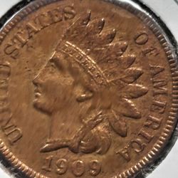 ◇1909 Indian penny   key date◇