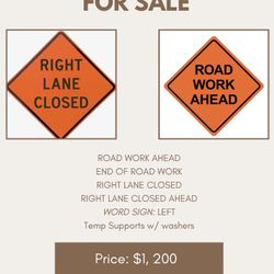 Lane Closure Signage - Traffic Control