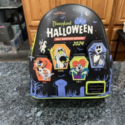 Loungefly Mini Backpack Disneyland Halloween Marathon Weekend 2024 .  Brand New with tags.  Smoke free home  Will combine listings before purchase to 