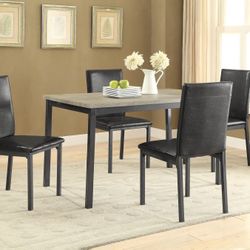 5-PIECE RECTANGULAR DINING TABLE SET