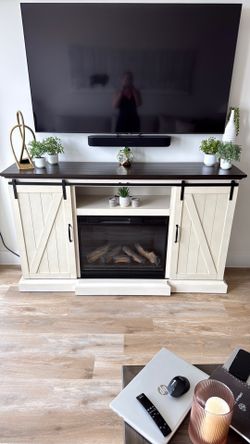 Electric fireplace tv stand