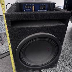 Subwoofer Single Vented w/Front Baffle & Rockville DB13 AMP