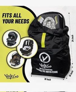 V VOLKGO Car Seat Travel Bag For Airplane With Carrying Handle Straps