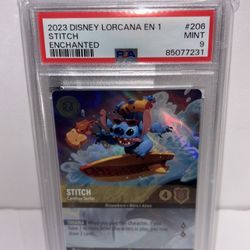 Disney Lorcana Stitch Psa 9 Enchanted