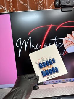 Abstract Nail Design With Red bottom Glam 