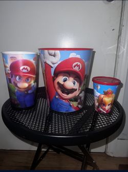 Mario Movie Bucket And Cups Set