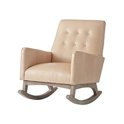 Crate And Barrel Leather Rocking Chair 