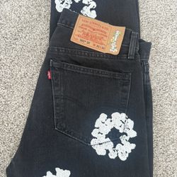 Denim Tears Supreme Shorts Purple Jeans 