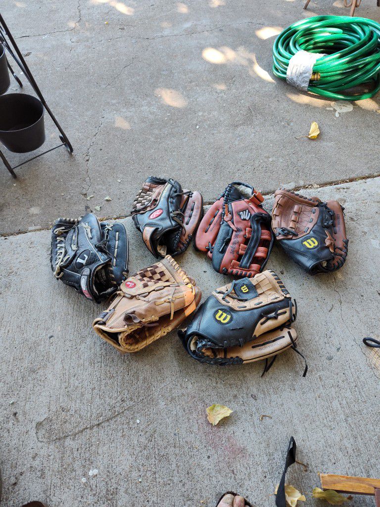 Baseballs/Softball Gloves For Sale