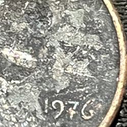 1976 D Penny Coin 