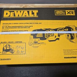 NEW DEWALT XR 20V Cordless Brushless 3-speed 6-Piece Oscillating Multi-Tool w/ Battery & Charger