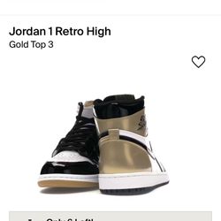 Nike Air Jordan 1 Top 3 Gold Sz 13