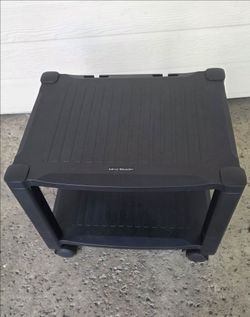Mind Reader 2-Shelf Plastic Mobile Printer Utility Cart