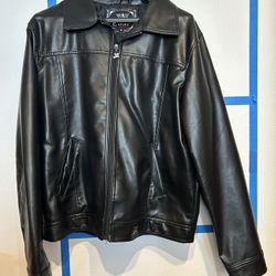 Men’s XL Black Leather Jacket (Emporio Collezione)