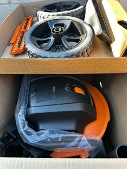 New RIDGID NXT Power 16 gallon 7.0 Peak HP wet dry vac. Has cart, fine dust filter, pro hose, and accessories. Comes in original box, unassembled. Try