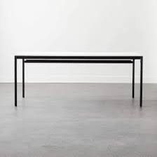 CB2 Aptum Desk / Parsons Table β White Gloss Top + Black Metal Frame (with Hidden Storage)