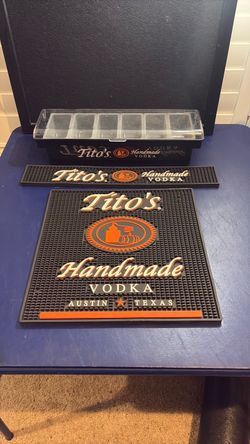 Tito’s beer mat and condiment compartment