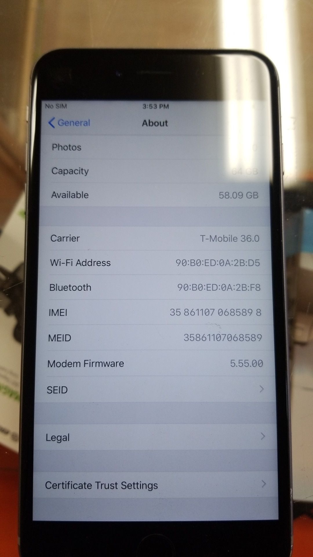 iPhone 6s plus 64gigs
