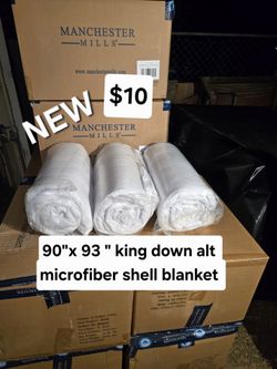 New 90"x93" King down alt blankets with Microfiber shell