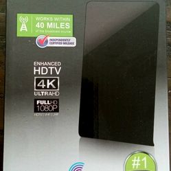 NWT GE Flat Panel HD TV Antenna Local Channels HDTV 4K Ultra Full HD 1080P