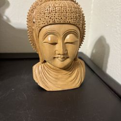 Wooden Buddha Head