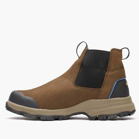 NEW SZ 9.5 Georgia Men Chelsea Mid Calf Work Boots Soft Toe Pull up